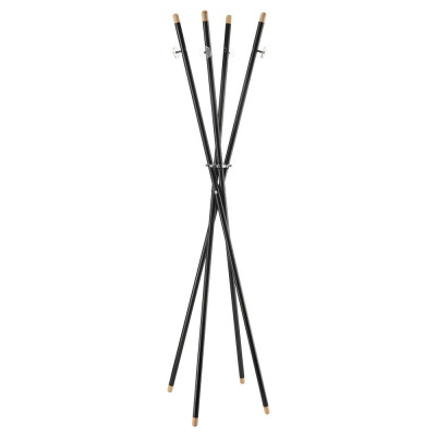 Emporium - Mikado - Appendiabiti da terra in metallo con dettagli in plwexiglass - Colore: Nero - SKU: E120206010