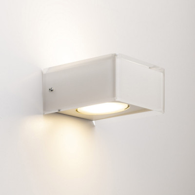 Emporium - Domino - Applique moderna con diffusore in plexiglass con 2 lampadine - Colore: Bianco - 2 Lampadine GX53 8W - IP20 - SKU: E120039008