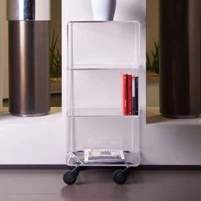  Emporium - Andy - Carrello da cucina multiuso su ruote con struttura in plexiglass piccola - Colore: Trasparente - SKU: E120180006 