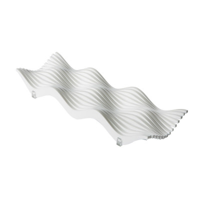 Emporium Dune Centrotavola moderno in plexiglass medio Colore: Bianco