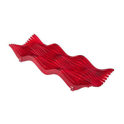 Emporium Dune Centrotavola moderno in plexiglass medio Colore: Rosso