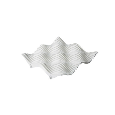 Emporium Dune Centrotavola moderno in plexiglass piccolo Colore: Bianco