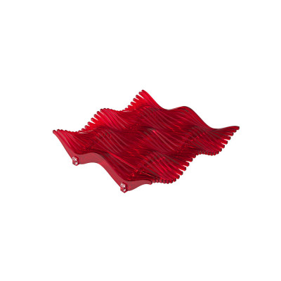 Emporium Dune Centrotavola moderno in plexiglass piccolo Colore: Rosso