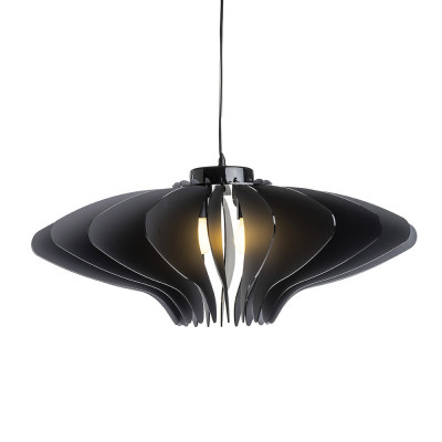 Emporium - Cigno - Lampada a sospensione con diffusore in cristallo acrilico grande - Colore: Grigio Fumè - 2 Lampadine - E27 - 70W - IP20 - SKU: E120016002