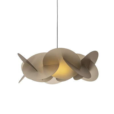 Emporium Bea Lampada a sospensione con diffusore in plexiglass grande dal design modeno Colore: Marrone