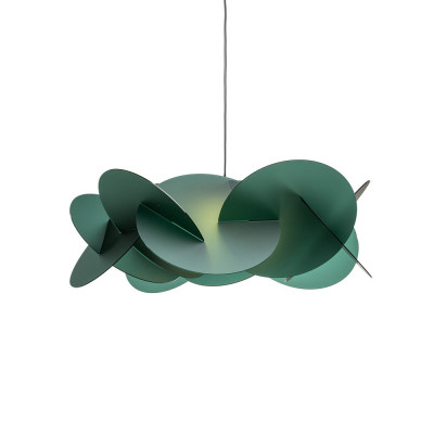 Emporium Bea Lampada a sospensione con diffusore in plexiglass grande dal design modeno Colore: Verde Scuro