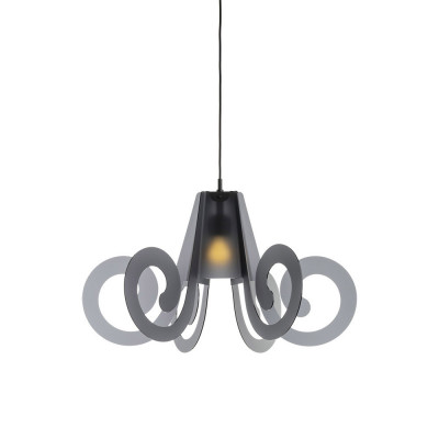 Emporium - Ricciolo - Lampada a sospensione con diffusore in plexiglass - Colore: Grigio Fumè - 1 Lampadina - E27 - 70W - IP20 - SKU: E120064002