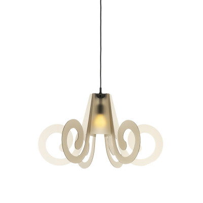 Emporium - Ricciolo - Lampada a sospensione con diffusore in plexiglass - Colore: Marrone - 1 Lampadina - E27 - 70W - IP20 - SKU: E120064003