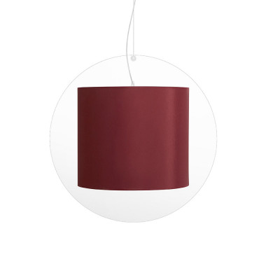 Emporium - Suri - Lampada a sospensione in plexiglass con diffusore grande ricoperto in tessuto - Colore: Bordeaux - 2 Lampadine - E27 - 70W - IP20 - SKU: E120088043