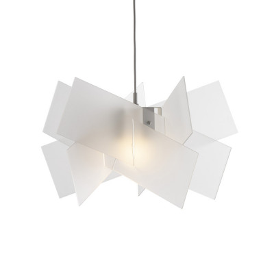 Emporium Kartika Lampada a sospensione moderna con diffusore in plexiglass Colore: Bianco