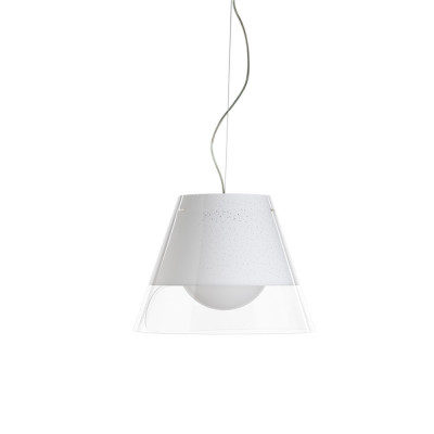 Emporium Quattro Stagioni Lampada a sospensione per esterni con diffusore in plexiglass medio Colore: Bianco