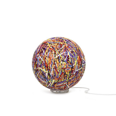 Emporium Reload Lampada da terra con base in metallo e diffuosre a boccia grande in plexiglass Colore: Multicolore