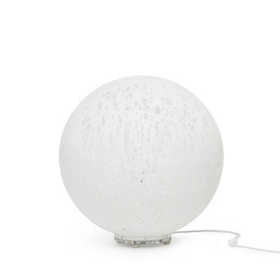 Emporium Reload Lampada da terra da esterno con base in metallo e diffusore a boccia grande Colore: Bianco