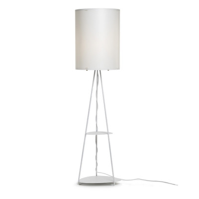 Emporium Stone Piantana con struttura in metallo e parlume in PVC Colore: Bianco