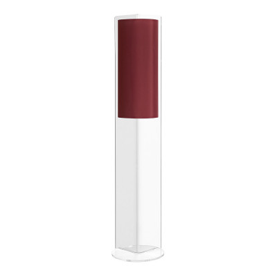 Emporium Suri Piantana con struttura in plexiglass trasparente e diffusore in tessuto Colore: Bordeaux