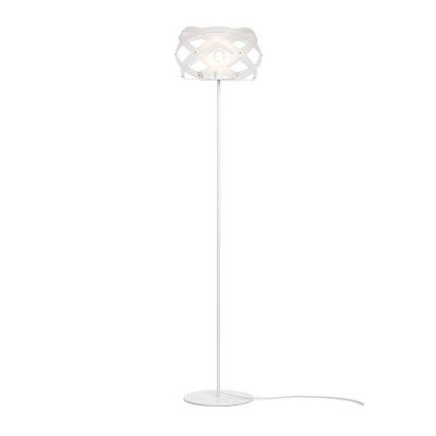 Emporium Nuclea Piantana in metallo con paralume in plexiglass dal design moderno Colore: Bianco