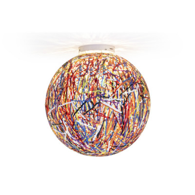 Emporium - Reload - Plafoniera moderna con diffusore a boccia grande in plexiglass intrecciato - Colore: Multicolore - 1 Lampadina - E27 - 70W - IP20 - SKU: E120061016
