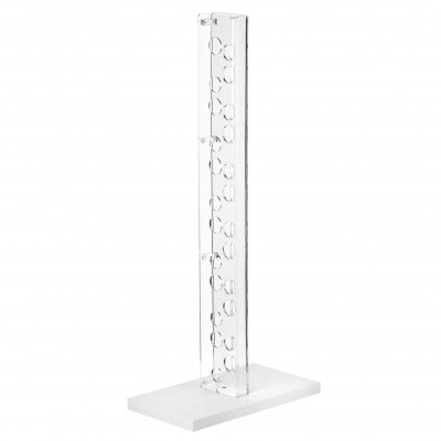 Emporium Perbacco Portabottiglie da terra in plexiglas dal design moderno Colore: Trasparente