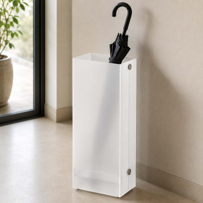 Emporium Ikeda Portaombrelli con struttura in plexiglass dal design moderno Colore: Bianco