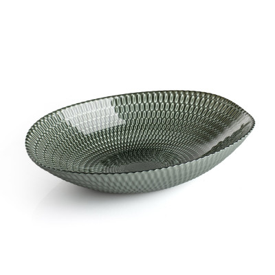 Evviva - Smirne - Centrotavola ovale in vetro - Colore: Verde - SKU: EVV-4852