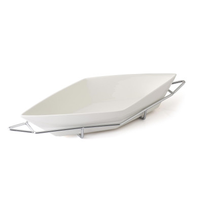 Evviva - Amici a Cena - Piatto da portata in porcellana - Colore: Bianco - SKU: EVV-3879