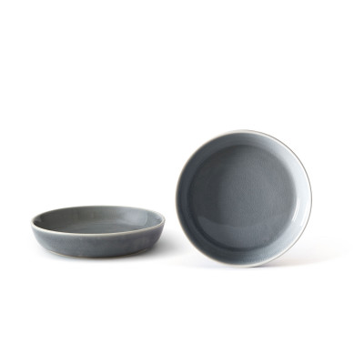  Evviva - Flora - Set 4 Piatti fondo in ceramica - Colore: Grigio - SKU: EVV-22460 