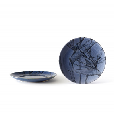  Evviva - Flora - Set 4 Piatti frutta in ceramica - Colore: Viola - SKU: EVV-22453 