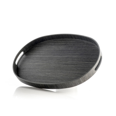 Evviva - Agadir - Vassoio ovale con manici - Colore: Grigio - SKU: EVV-4235