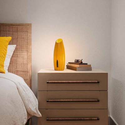 Fabas Luce - Nadine - Abatjour moderna con struttura in metallo e diffusore in PVC vegetale - 1 Lampadina G9 10W - IP20 - SKU: 3760-30