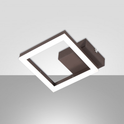 Fabas Luce - Bard - Applique da parete a led con struttura in metallo e metacrilato piccola - Colore: Cortene - 1 Lampadina - Led Integrato - 11W - Lumen 1080 - Gradi Kelvin 3000k Luce Calda - IP20 - SKU: 3394-24-361