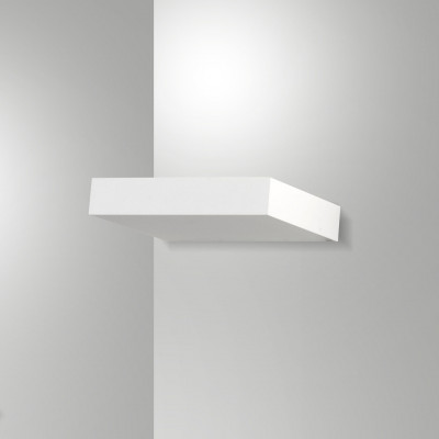 Fabas Luce - Guia - Applique da parete a led con struttura in metallo e policarbonato piccola - Colore: Bianco - 1 Lampadina - Led Integrato - 18W - Lumen 2546 - Gradi Kelvin 3000k Luce Calda - IP20 - SKU: 3799-21-102