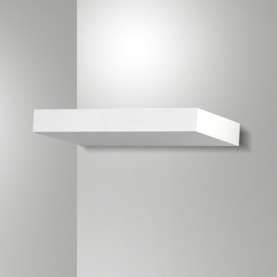 Fabas Luce - Guia - Applique da parete a led con struttura in metallo e policarbonato media - Colore: Bianco - 1 Lampadina - Led Integrato - 24W - Lumen 2874 - Gradi Kelvin 3000k Luce Calda - IP20 - SKU: 3799-22-102