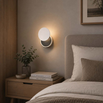 Fabas Luce Ara Applique da parete a LED dimmerabile con struttura in metallo in stile moderno Colore: Bianco