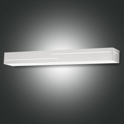 Fabas Luce - Banny - Applique da parete a LED grande con struttura in metallo dal design moderno - Colore: Bianco - 1 Lampadina - Led Integrato - 24W - Lumen 2260 - Gradi Kelvin 3000k Luce Calda - IP20 - SKU: 3618-26-102
