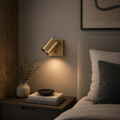 Fabas Luce Flores Applique da parete con portalampada dal design moderno Colore: Ottone