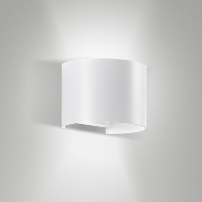 Fabas Luce - Cody - Applique LED da esterno in alluminio rotonda dal design moderno - 1 Lampadina Led Integrato 12W - Lumen 1448 - Gradi Kelvin 3000k Luce Calda - IP54 - SKU: 6542-21
