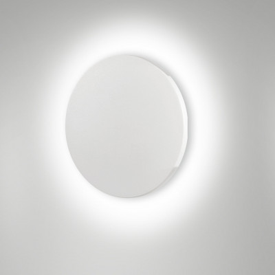 Fabas Luce Zon Applique rotonda a LED da esterno in alluminio dal design moderno Colore: Bianco