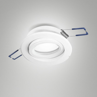 Fabas Luce - Narka - Faretto da incasso in alluminio orientabile dal design moderno - Colore: Bianco - 1 Lampadina - GU10 - 35W - IP20 - SKU: 6648-00-050