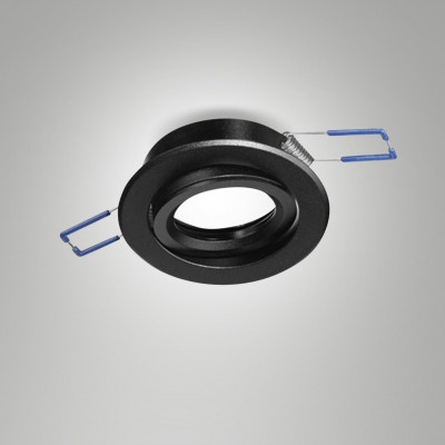 Fabas Luce - Narka - Faretto da incasso in alluminio orientabile dal design moderno - Colore: Nero - 1 Lampadina - GU10 - 35W - IP20 - SKU: 6648-00-060
