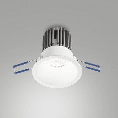 Fabas Luce - Toodle - Faretto da incasso in alluminio tondo con diffusore a led - Colore: Bianco - 1 Lampadina - Led Integrato - 11W - Lumen 1220 - Gradi Kelvin 2700k Luce Calda - IP40 - SKU: 6960-03-150