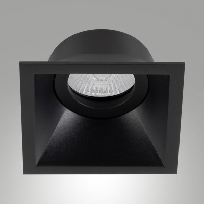 Fabas Luce - Toodle - Faretto da incasso quadrato con portalampada in alluminio - Colore: Nero - 1 Lampadina - GU10 - 35W - IP20 - SKU: 6579-00-060
