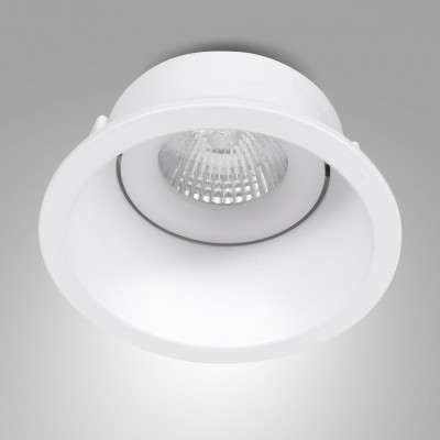 Fabas Luce - Toodle - Faretto da incasso tondo con portalampada in alluminio - Colore: Bianco - 1 Lampadina - GU10 - 35W - IP20 - SKU: 6578-00-050