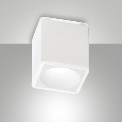 Fabas Luce - Coiba - Faretto da soffitto a LED cubico in alluminio - Colore: Bianco - 1 Lampadina - Led Integrato - 13W - Lumen 825 - Gradi Kelvin 3000k Luce Calda - IP40 - SKU: 6582-02-754