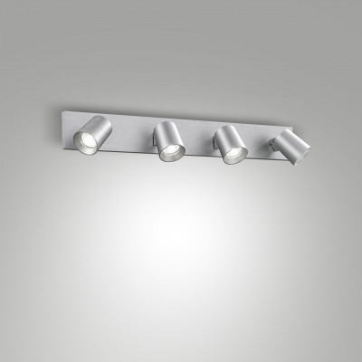 Fabas Luce - Modo - Faretto da soffitto lineare con 4 porta lampada in alluminio - 4 Lampadine GU10 35W - IP20 - SKU: 3451-80