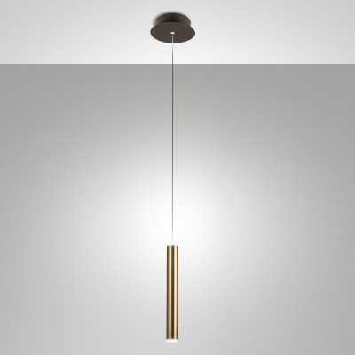 Fabas Luce - Prado - Illuminazione a sospensione singola a LED con diffusore dalle linee moderne - 1 Lampadina Led Integrato 6W - Lumen 720 - Gradi Kelvin 3000k Luce Calda - IP20 - SKU: 3685-40