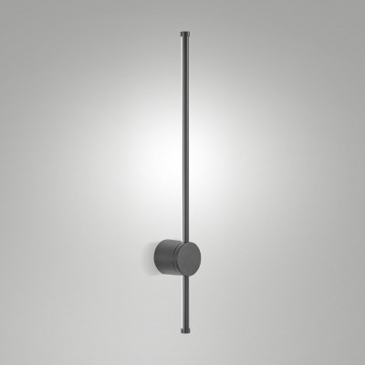 Fabas Luce - Clip - Lampada a LED da parete da esterno dal design moderno - Colore: Grigio Scuro - 1 Lampadina Led Integrato 12W - Lumen 1650 - Gradi Kelvin 3000k Luce Calda - IP54 - SKU: 6555-21-294