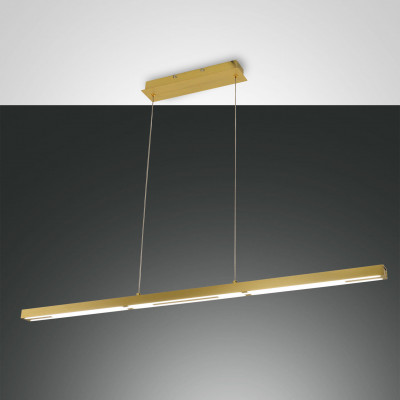 Fabas Luce - Ling - Lampada a sospensione con diffusore lineare a led dal design moderno ed elegante - 1 Lampadina Led Integrato 40W - Lumen 4800 - Gradi Kelvin 3000k Luce Calda - IP20 - SKU: 3712-45