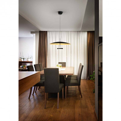Fabas Luce - Yuko - Lampada a sospensione moderna a LED dimmerabile diffusore in metallo - 1 Lampadina Led Integrato 40W - Lumen 3200 - Gradi Kelvin 3000k Luce Calda - IP20 - SKU: 3803-45