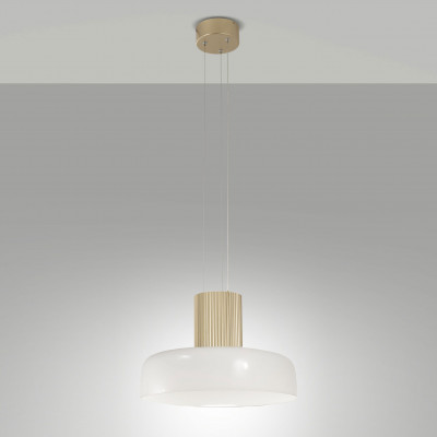 Fabas Luce Lunar Lampada a sospensione moderna a LED dimmerabile diffusore in vetro Colore: Bianco