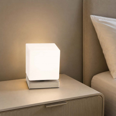Fabas Luce Brenta Lampada da comodino LED dimmerabile in metallo con diffusore in vetro Colore: Oro